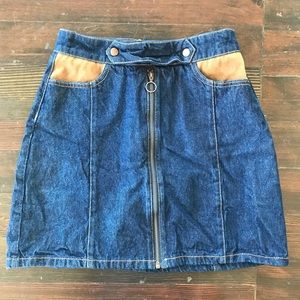 Cute Zara denim skirt with O-ring detail
